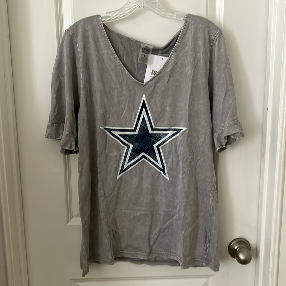 Women’s Dallas Cowboys short sleeve ruffle tee